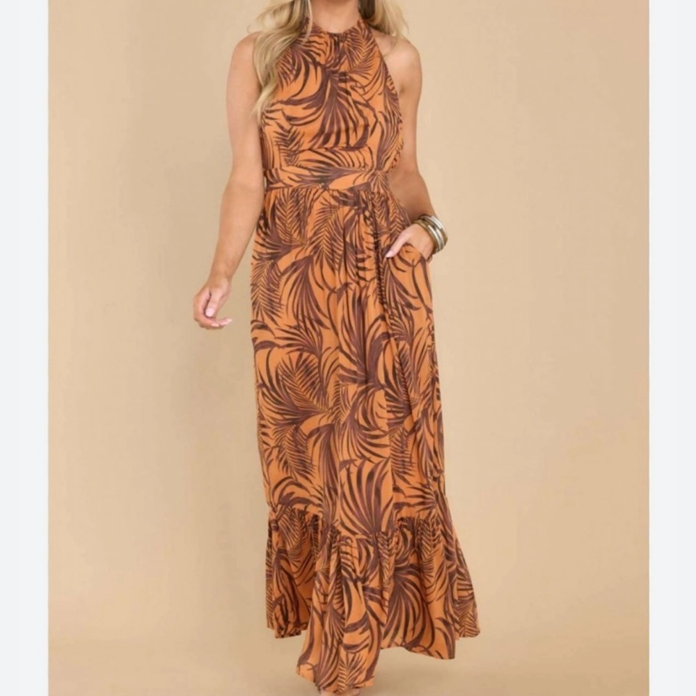 MinkPink size large Finley open back halter midi dress NWT - Picture 2 of 15